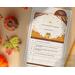 A cute hamster eating while amidst a pile of autumn leaves, printed on a notecard. Slots and tabs for notes and doubles as a bookmark. 